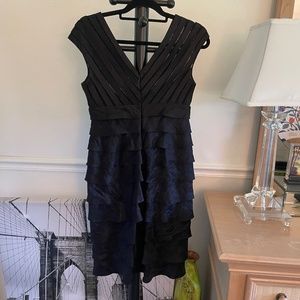Beautiful Black Adrianna Papell Ruffle Dress size 6
